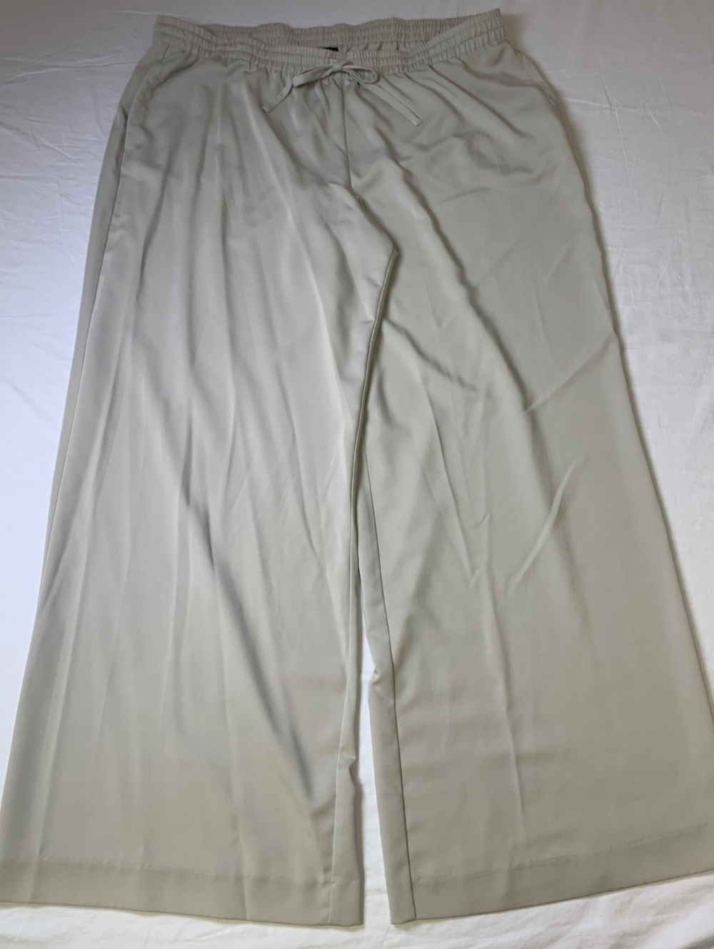 Lane Bryant Wide-Leg,  Light Weight, Flowing Pants - Light Cream